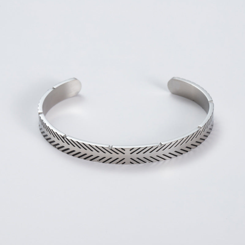 Wholesale Vintage Distressed Stainless Steel Bracelet